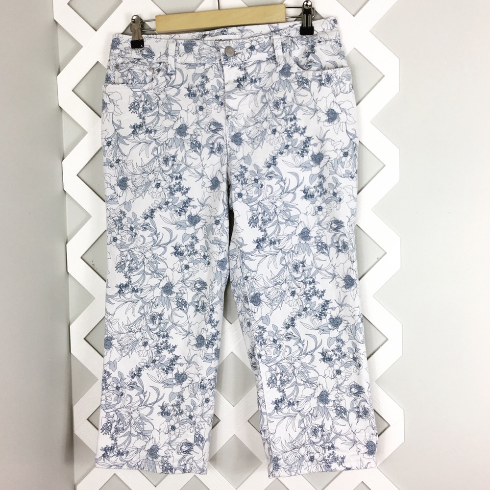 Croft & Barrow Denim Floral Capris